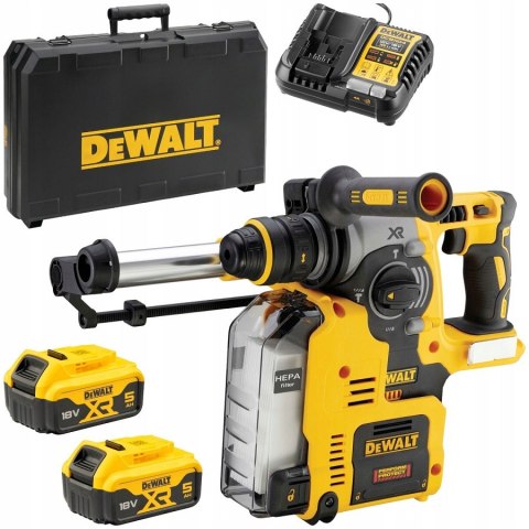 MŁOTOWIERTARKA 18V XR BL WYM. UCH. 2*5.0AH Z ODSYSANIEM DEWALT