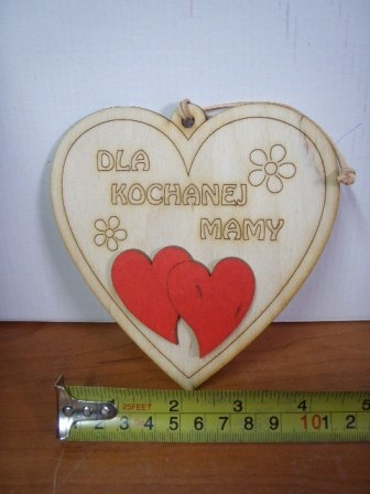 Serce wiszące dla mamy , 13 x 12 cm