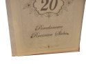 Karnet długi rocznica ŚLUBU ''20'' PORCELANOWA | 5423