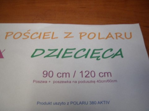 Kpl.pościeli dziecięcej polar 90/120