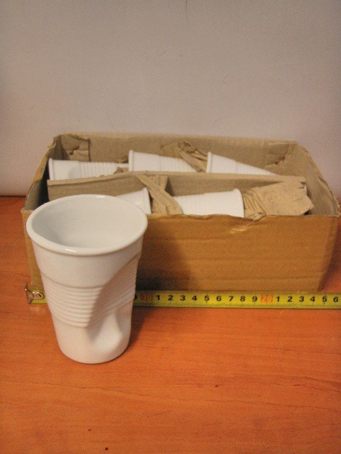 Kubek ceramiczny wgnieciony 6 szt. 210ml 7,5x11 | YM0165