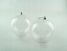 Bombka 2szt. przezroczysta 15cm do zdobienia | XMT-15056