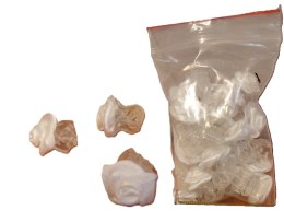 Łapacz 20szt białe różyczki 6522