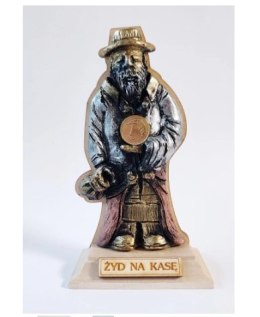 Żyd na kasę stojący z groszem 13x7cm NR.76
