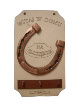 Deska na klucze wieszak PODKOWA 21x12,5cm NR.9