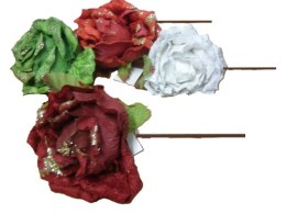 Kwiat róża z brokatem