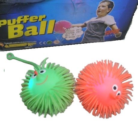 Piłka gumowa jeżyk z uchwytem