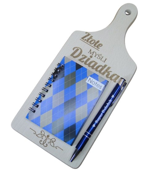 Deska + notes długopis DZIADEK 26,5 x 11,5 cm.