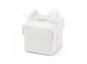 Pudełeczko 5,2x5,2x5,2 cm białe z kokardką 10szt. | PUDP6
