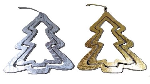 Choinka drewniana 30cm zawieszka 3D