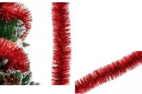 Łańcuch choinkowy CZERWONY fi-70 6m
