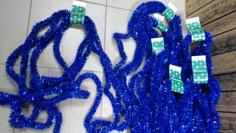 Łańcuch choinkowy NIEBIESKI fi-25 6m