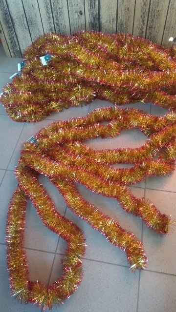 Łańcuch choinkowy ZŁOTO-CZERWONY fi-70 6m