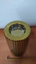 Świecznik ceramiczny na tea light ZŁOTY CHROM | RC791-84