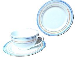 Filiżanka ze spodkiem + talerzyk paski AIC5081