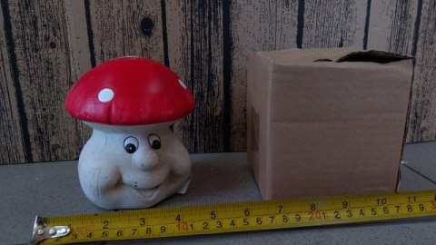 Grzybek ceram. 12cm MUCHOMOR