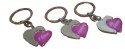 Brelok metalowy 10szt. DWA SERCA