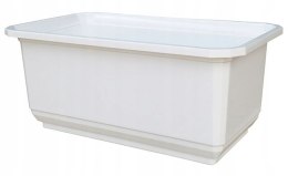 Doniczka balkonowa z podstawką 30cm BIAŁA