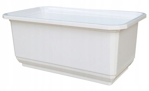 Doniczka balkonowa z podstawką 30cm BIAŁA