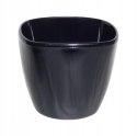 Doniczka z podstawką MARCEL 13cm CZARNA