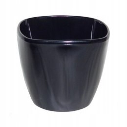 Doniczka z podstawką MARCEL 13cm CZARNA