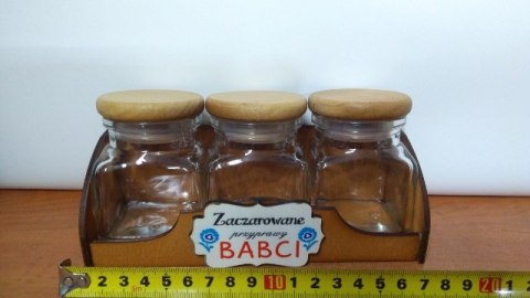 Półka + 3 słoiczki BABCIA