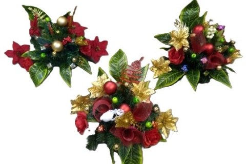 Stroik bombki + świeczka Boże Narodzenie Venecja D