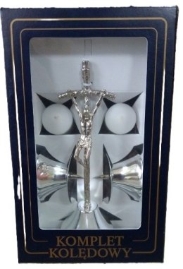 Zestaw kolędowy metalowy krzyż papieski