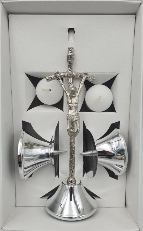 Zestaw kolędowy metalowy krzyż papieski