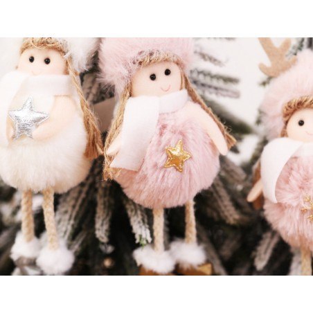 Anioł wiszący 15cm z pluszu BOŻE NARODZENIE | ASN04