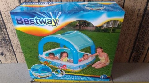 Basen 147x147x122cm z odpinanym daszkiem | 52192 BESTWAY