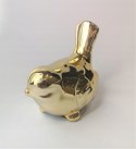 Figurka ceramiczna ptaszek złoty 10 x 5,5 x 8cm | DKC994-24