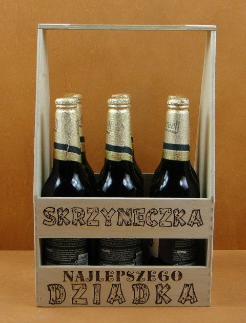 Skrzynka na butelki Dla Dziadka transporter nosidełko / 37 x 23,5 x 16,5 cm / P1389