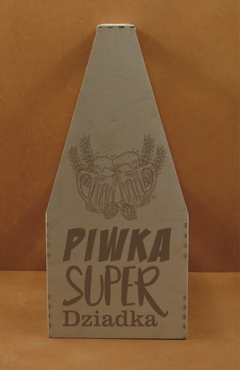 Skrzynka na butelki Dla Dziadka transporter nosidełko / 37 x 23,5 x 16,5 cm / P1389