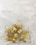 Zawieszki do bombek 12mm złote 12szt. | ZW-4393
