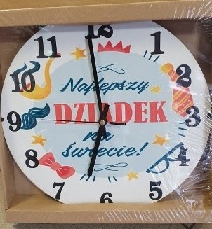 Zegar ścienny 30 cm Najlepszy Dziadek na Świecie