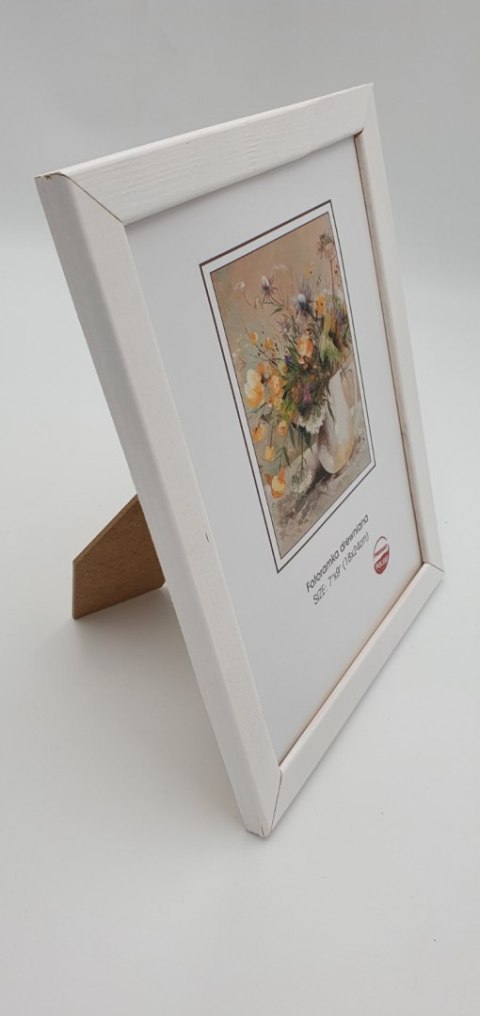 Fotoramka drewniana biała 18x24cm