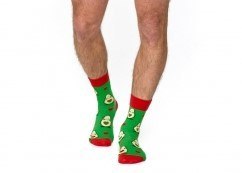 Skarpetki młodzieżowe awokado + serce 1 | CML350-123