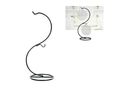 Stojak metalowy na 2 bombki metal 33 x 12,5 cm CZARNY | NT1575