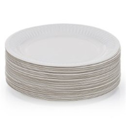 Talerze papierowe białe 18cm 100 szt. | 00-63
