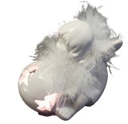 Figurka ceramiczna anioł z LED ,8x11,5cm