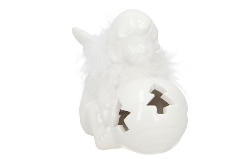 Figurka ceramiczna anioł z LED ,8x11,5cm
