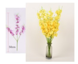 Kwiat sztuczny ORCHIDEA 10szt drobna na łodydze 3-ramienna 50 cm mix KCR-102A,B,C,D,G