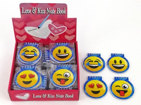 Notesik okragły buźka