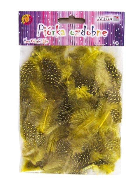 Piórka nakrapiane żółte 3g | PN-02