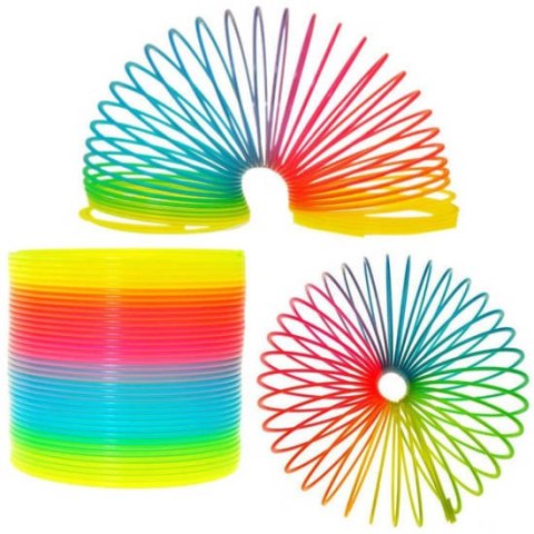 Tęczowo perłowa sprężyna do zabawy ZA1255