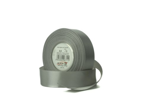Wstążka satynowa 4szt. szara 12mm/32m | AX12-18