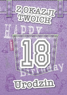 Karnet Urodziny 18-stka | Gift-GM-822