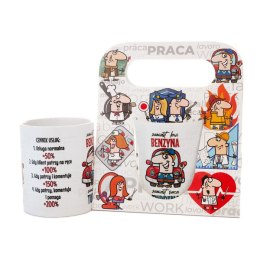 Kubek ceramiczny w ozdobnym opakowaniu z napisem 