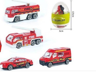 Straż pożarna w jajku 7,5x2,5x3cm